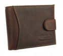 Portfel Męski WILD Skóra Licowa Mały Poziomy Z Zapięciem RFID 5504-1 11.5 x 8.5 x 2 [cm]