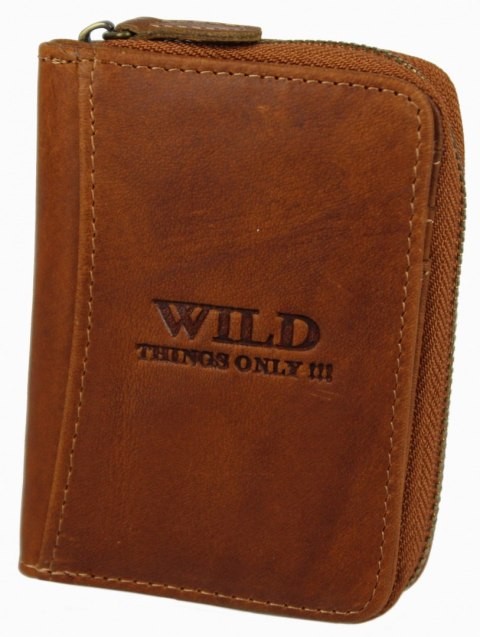 Portfel Skórzany Bułeczka Mini WILD Skóra Licowa Suwak WI5511 11 x 8 x 3 [cm]