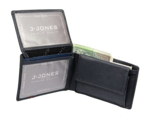 Portfel Skórzany Jennifer Jones Skóra Licowa Mały Poziomy Bez Zapięcia MINI 5318-1 RFID Portfel Skórzany Jennifer Jones Skóra Licowa Mały Poziomy Bez Zapięcia MINI 5318-1 RFID