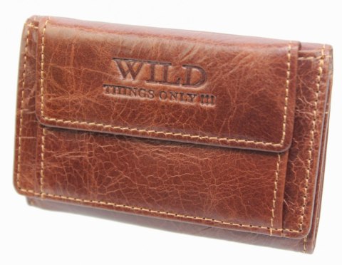 Portfel Skórzany Portfelik Sakieweczka WILD Skóra Licowa Mars Kostka WI5530 10 x 6,5 x 2 [cm]
