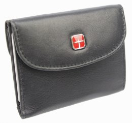Portfelik Uniwersalny Mała Sakieweczka Skórzana MARS ALBATROSS (PL) Skóra Naturalna CZARNY SN-3770 RFID 7 x 9 [cm]