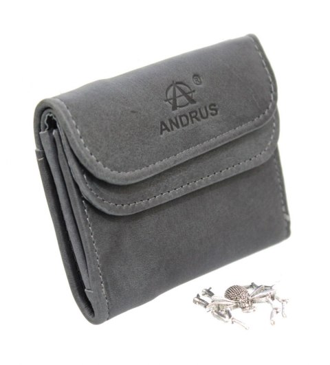 Portfelik Uniwersalny Mała Sakieweczka Skórzana MARS III ANDRUS (PL) Skóra Naturalna RIFD 10,5 x 8 x 1,5 [cm]