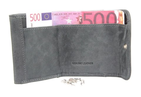 Portfelik Uniwersalny Mała Sakieweczka Skórzana MARS III ANDRUS (PL) Skóra Naturalna RIFD 10,5 x 8 x 1,5 [cm]