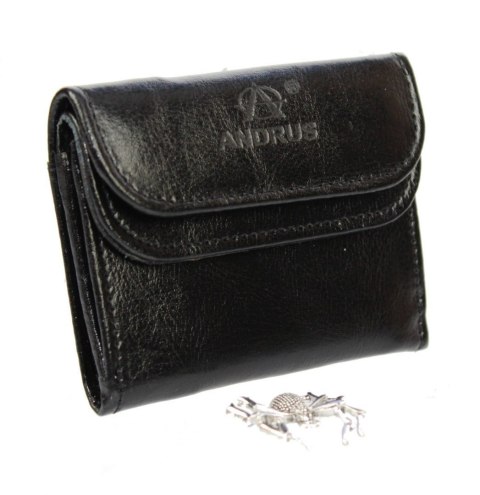 Portfelik Uniwersalny Mała Sakieweczka Skórzana MARS III ANDRUS (PL) Skóra Naturalna RIFD 10,5 x 8 x 1,5 [cm]
