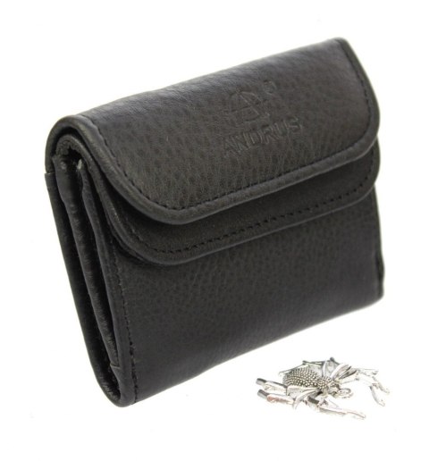 Portfelik Uniwersalny Mała Sakieweczka Skórzana MARS III ANDRUS (PL) Skóra Naturalna RIFD 10,5 x 8 x 1,5 [cm]