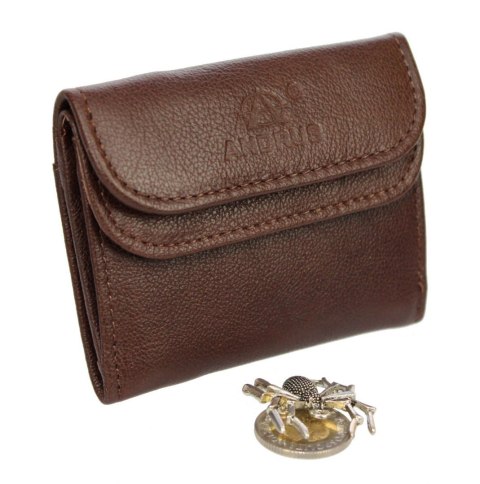 Portfelik Uniwersalny Mała Sakieweczka Skórzana MARS III ANDRUS (PL) Skóra Naturalna RIFD 10,5 x 8 x 1,5 [cm]