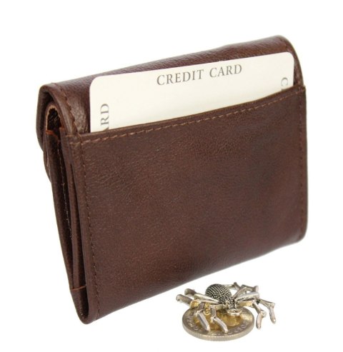 Portfelik Uniwersalny Mała Sakieweczka Skórzana MARS III ANDRUS (PL) Skóra Naturalna RIFD 10,5 x 8 x 1,5 [cm]