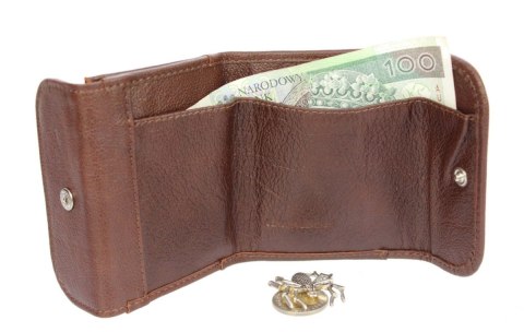 Portfelik Uniwersalny Mała Sakieweczka Skórzana MARS III ANDRUS (PL) Skóra Naturalna RIFD 10,5 x 8 x 1,5 [cm]