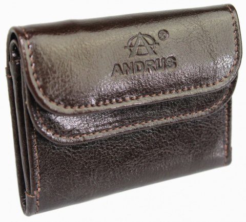 Portfelik Uniwersalny Mała Sakieweczka Skórzana MARS III ANDRUS (PL) Skóra Naturalna RIFD 10,5 x 8 x 1,5 [cm]