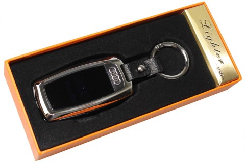 Praktyczna Elektryczna Zapalniczka Plazmowa USB Z Kablem Mikro USB Latarka BRELOK Do Kluczyków Samochodowych AUDI SREBRNA Praktyczna Elektryczna Zapalniczka Plazmowa USB Z Kablem Mikro USB Latarka BRELOK Do Kluczyków Samochodowych AUDI SREBRNA