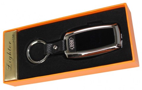 Praktyczna Elektryczna Zapalniczka Plazmowa USB Z Kablem Mikro USB Latarka BRELOK Do Kluczyków Samochodowych AUDI SREBRNA Praktyczna Elektryczna Zapalniczka Plazmowa USB Z Kablem Mikro USB Latarka BRELOK Do Kluczyków Samochodowych AUDI SREBRNA
