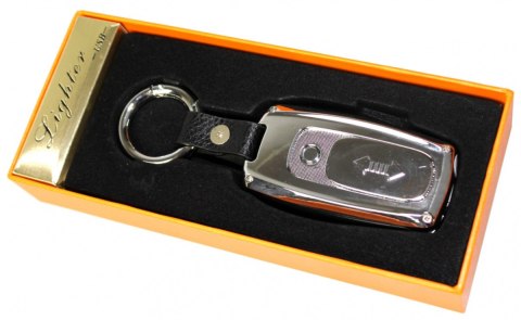 Praktyczna Elektryczna Zapalniczka Plazmowa USB Z Kablem Mikro USB Latarka BRELOK Do Kluczyków Samochodowych AUDI SREBRNA Praktyczna Elektryczna Zapalniczka Plazmowa USB Z Kablem Mikro USB Latarka BRELOK Do Kluczyków Samochodowych AUDI SREBRNA