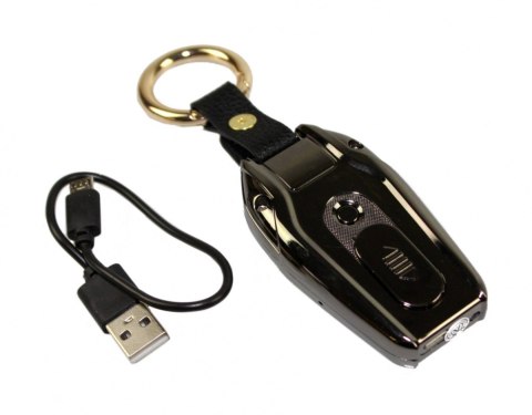 Praktyczna Elektryczna Zapalniczka Plazmowa USB Z Kablem Mikro USB Latarka BRELOK Do Kluczyków Samochodowych SKODA CZARNA Praktyczna Elektryczna Zapalniczka Plazmowa USB Z Kablem Mikro USB Latarka BRELOK Do Kluczyków Samochodowych SKODA CZARNA