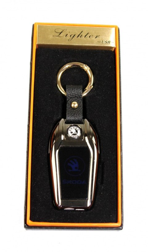 Praktyczna Elektryczna Zapalniczka Plazmowa USB Z Kablem Mikro USB Latarka BRELOK Do Kluczyków Samochodowych SKODA CZARNA Praktyczna Elektryczna Zapalniczka Plazmowa USB Z Kablem Mikro USB Latarka BRELOK Do Kluczyków Samochodowych SKODA CZARNA