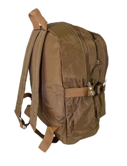 Praktyczny Plecak Materiałowy BAG STREET 2216 BRĄZOWY 35 x 26 x 15 cm Praktyczny Plecak Materiałowy BAG STREET 2216 BRĄZOWY 35 x 26 x 15 cm