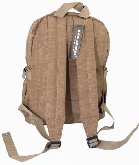 Praktyczny Plecak Materiałowy BAG STREET 2216 KAWA Z MLEKIEM 35 x 26 x 15 cm Praktyczny Plecak Materiałowy BAG STREET 2216 KAWA Z MLEKIEM 35 x 26 x 15 cm