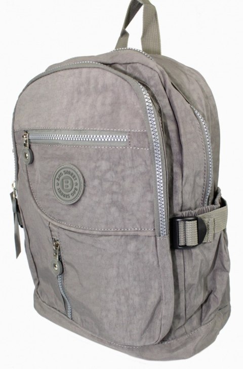 Praktyczny Plecak Materiałowy BAG STREET 2216 SZARY 35 x 26 x 15 cm Praktyczny Plecak Materiałowy BAG STREET 2216 SZARY 35 x 26 x 15 cm