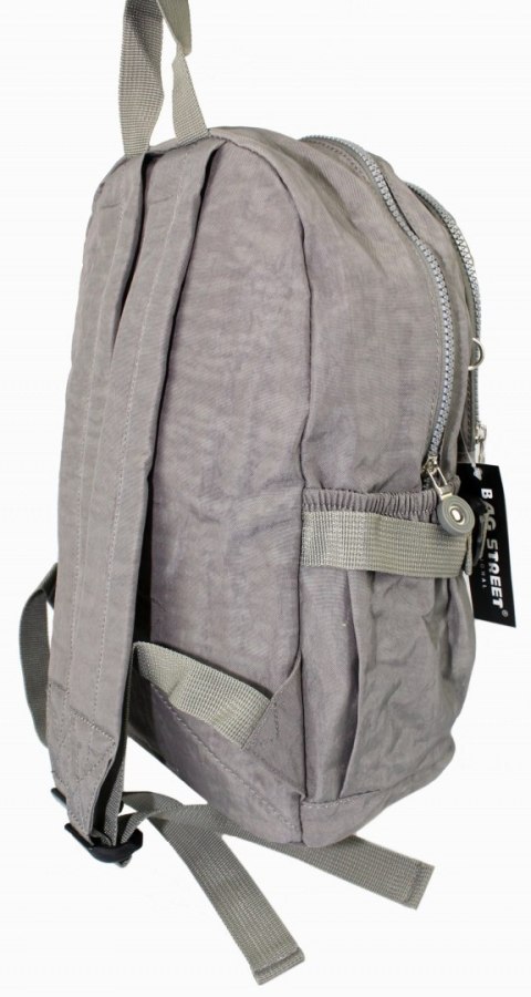 Praktyczny Plecak Materiałowy BAG STREET 2216 SZARY 35 x 26 x 15 cm Praktyczny Plecak Materiałowy BAG STREET 2216 SZARY 35 x 26 x 15 cm