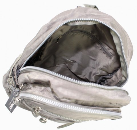 Praktyczny Plecak Materiałowy BAG STREET 2216 SZARY 35 x 26 x 15 cm Praktyczny Plecak Materiałowy BAG STREET 2216 SZARY 35 x 26 x 15 cm