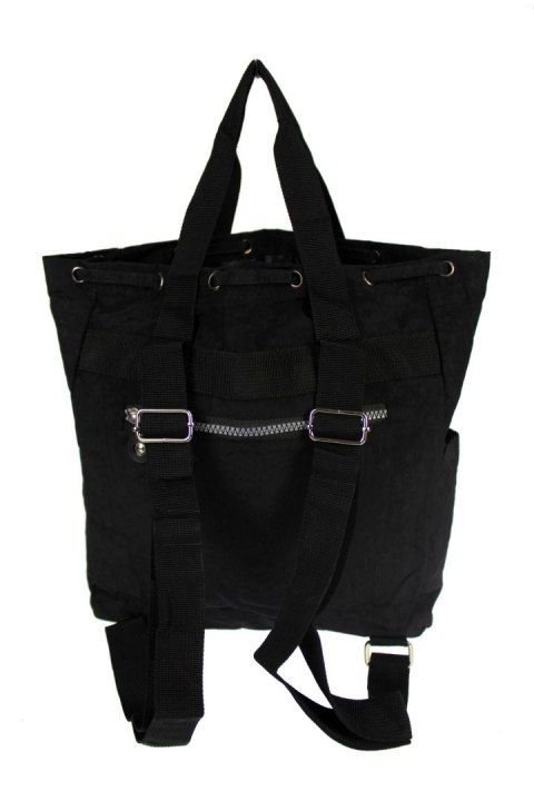 Praktyczny Plecak Torebka 2 w 1 BAG STREET 2247 CZARNY Praktyczny Plecak Torebka 2 w 1 BAG STREET 2247 CZARNY