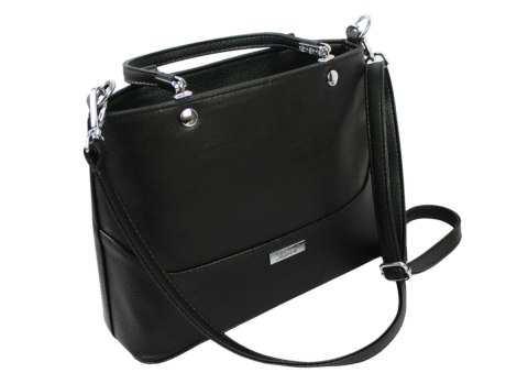 Skórzana Klasyczna Torebka Karen Model Beata D531 Czarna 32 x 23 x 12 Skórzana Klasyczna Torebka Karen Model Beata D531 Czarna 32 x 23 x 12