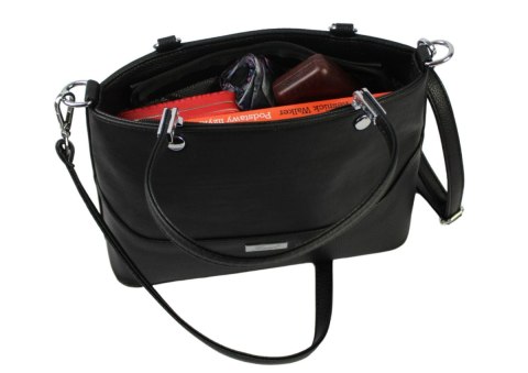 Skórzana Klasyczna Torebka Karen Model Beata D531 Czarna 32 x 23 x 12 Skórzana Klasyczna Torebka Karen Model Beata D531 Czarna 32 x 23 x 12