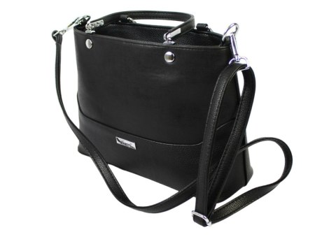 Skórzana Klasyczna Torebka Karen Model Beata D531 Czarna 32 x 23 x 12 Skórzana Klasyczna Torebka Karen Model Beata D531 Czarna 32 x 23 x 12