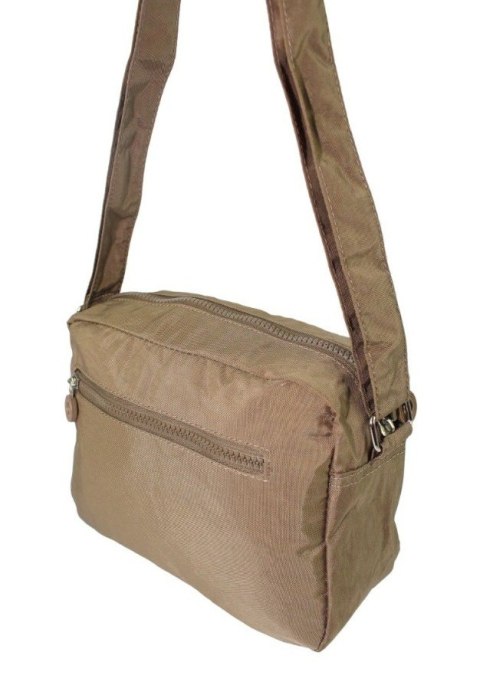 Stylowa Lekka Materiałowa Torba Kresz Wodoodporna Pozioma Średnia Na Ramię Bag Street NR 2245 BRĄZOWY 28 x 19 x 12 [cm]