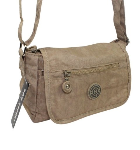 Stylowa Lekka Materiałowa Torba Pozioma Średnia Na Ramię Bag Street NR 2246 Brązowa Stylowa Lekka Materiałowa Torba Pozioma Średnia Na Ramię Bag Street NR 2246 Brązowa