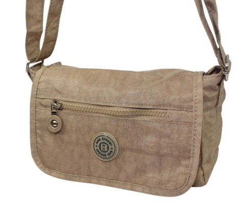 Stylowa Lekka Materiałowa Torba Pozioma Średnia Na Ramię Bag Street NR 2246 Brązowa Stylowa Lekka Materiałowa Torba Pozioma Średnia Na Ramię Bag Street NR 2246 Brązowa