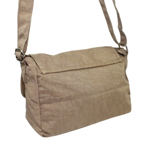 Stylowa Lekka Materiałowa Torba Pozioma Średnia Na Ramię Bag Street NR 2246 Brązowa Stylowa Lekka Materiałowa Torba Pozioma Średnia Na Ramię Bag Street NR 2246 Brązowa