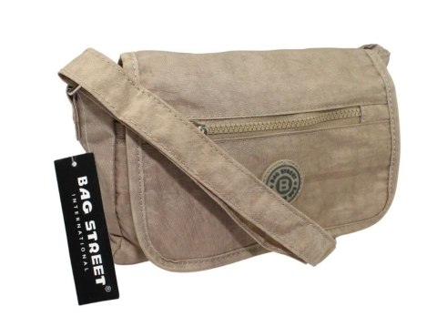 Stylowa Lekka Materiałowa Torba Pozioma Średnia Na Ramię Bag Street NR 2246 Brązowa Stylowa Lekka Materiałowa Torba Pozioma Średnia Na Ramię Bag Street NR 2246 Brązowa