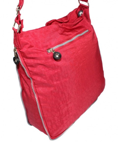 Stylowa Lekka Materiałowa Torba Średnia Kwadrat Listonoszka Na Ramię Bag Street NR 2221 CZERWONY Stylowa Lekka Materiałowa Torba Średnia Kwadrat Listonoszka Na Ramię Bag Street NR 2221 CZERWONY