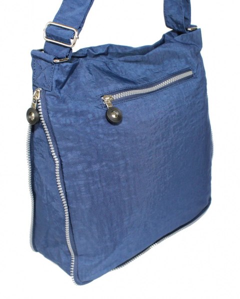 Stylowa Lekka Materiałowa Torba Średnia Kwadrat Listonoszka Na Ramię Bag Street NR 2221 GRANATOWY Stylowa Lekka Materiałowa Torba Średnia Kwadrat Listonoszka Na Ramię Bag Street NR 2221 GRANATOWY