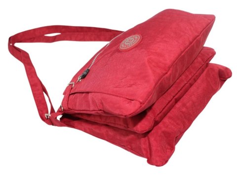 Stylowa Lekka Materiałowa Torba Średnia Kwadrat Na Ramię Bag Street NR 2226 BORDOWY Stylowa Lekka Materiałowa Torba Średnia Kwadrat Na Ramię Bag Street NR 2226 BORDOWY