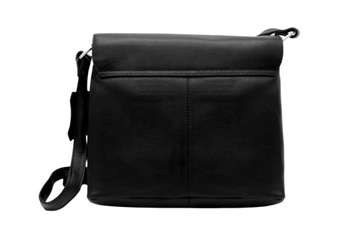 Stylowa Listonoszka Ze Skóry Włoskiej Ekologicznej ROVICKY R-TSL-08-CPDM CZARNA 26 x 21 x 9 [cm]