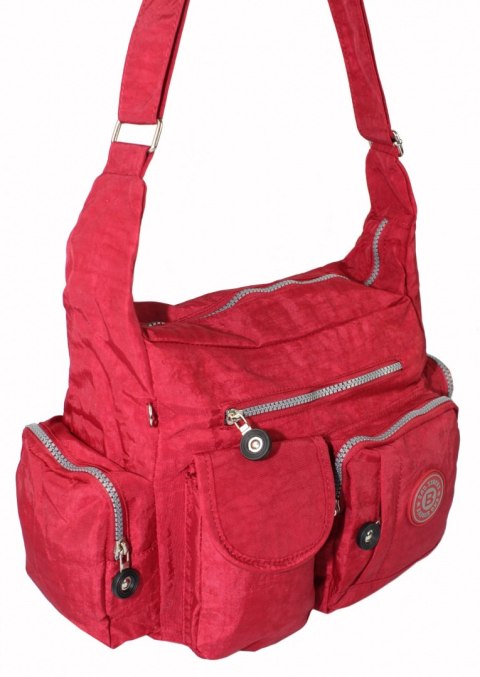 Stylowa Pozioma Torba Średnia Na Ramię Bag Street NR 2219 CZERWONY Stylowa Pozioma Torba Średnia Na Ramię Bag Street NR 2219 CZERWONY