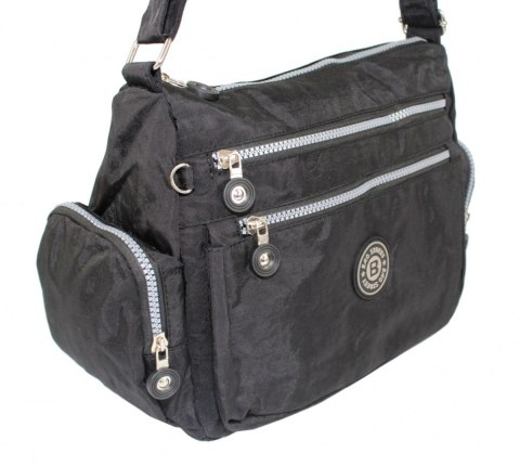 Stylowa Pozioma Torba Średnia Na Ramię Bag Street NR 2228 CZARNY Stylowa Pozioma Torba Średnia Na Ramię Bag Street NR 2228 CZARNY