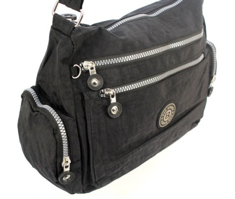 Stylowa Pozioma Torba Średnia Na Ramię Bag Street NR 2228 CZARNY Stylowa Pozioma Torba Średnia Na Ramię Bag Street NR 2228 CZARNY