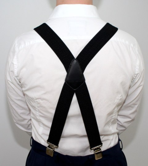 Szelki Do Spodni Polska Galanteria (PL) Z Materiału Regulowane Podwójne Typ X SZARY JASNY