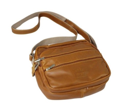 Torba męska skórzana MAGRE (PL) Pionowa RYSZARD DeLuxe KARMELOWY 22 x 21 x 7,5 [cm]