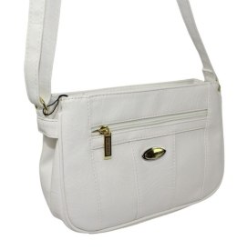 Torebka Klasyczna Skórzana BAG STREET 3018 Listonoszka Skóra Cielęca BIAŁY 26 x 16 x 8 [cm]