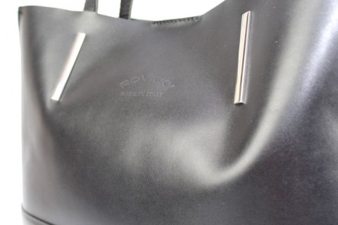 Torebka Skóra Włoska Z Wyciąganą Kosmetyczką 2w1 ROVICKY (PL) Elegancki Stylowy Kuferek TWR-45 CZARNY Torebka Skóra Włoska Z Wyciąganą Kosmetyczką 2w1 ROVICKY (PL) Elegancki Stylowy Kuferek TWR-45 CZARNY