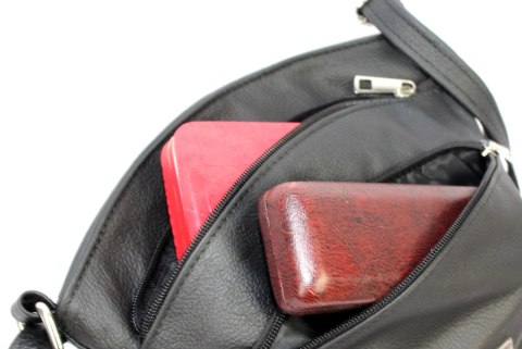 Torebka Skórzana DANA/SHE Średnia Listonoszka Skóra Naturalna 664 S CZARNA Torebka Skórzana DANA/SHE Średnia Listonoszka Skóra Naturalna 664 S CZARNA