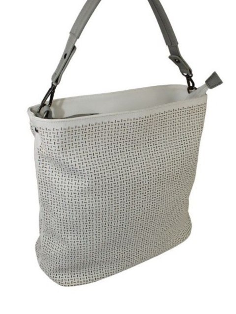 Torebka Skórzana Jennifer Jones Shopper Bag Skóra Włoska JJ3126 BIAŁA 40 x 34 x 18 [cm] 