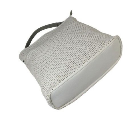 Torebka Skórzana Jennifer Jones Shopper Bag Skóra Włoska JJ3126 BIAŁA 40 x 34 x 18 [cm] 