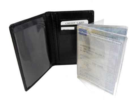 Uniwersalny Duży Wkład Foliowy Pionowy ANDRUS (PL) Do Etui Na Karty Dokumenty 11 x 7,5 [cm]