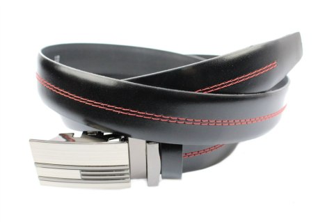 Wizytowy Pasek Skórzany 30 mm BEZ KLAMRY Dla Pełnej Klamry AUTOMAT/ZĄBEK Garnitur CZARNY PAZ30/czarny czerwona nitka Wizytowy Pasek Skórzany 30 mm BEZ KLAMRY Dla Pełnej Klamry AUTOMAT/ZĄBEK Garnitur CZARNY PAZ30/czarny czerwona nitka