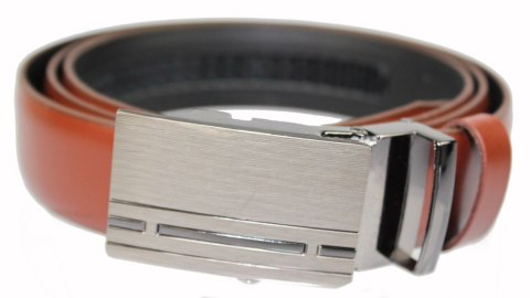 Wizytowy Pasek Skórzany 30 mm COMPLEX (PL) Pełna Klamra AUTOMAT/ZĄBEK Garnitur Brązowy Zaokrąglony AZ30/KAZ73 Wizytowy Pasek Skórzany 30 mm COMPLEX (PL) Pełna Klamra AUTOMAT/ZĄBEK Garnitur Brązowy Zaokrąglony AZ30/KAZ73