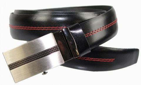 Wizytowy Pasek Skórzany 30 mm COMPLEX (PL) Pełna Klamra AUTOMAT/ZĄBEK Garnitur CZARNY CZERWONA NITKĄ Zaokrąglony AZ30/KAZ63 Wizytowy Pasek Skórzany 30 mm COMPLEX (PL) Pełna Klamra AUTOMAT/ZĄBEK Garnitur CZARNY CZERWONA NITKĄ Zaokrąglony AZ30/KAZ63